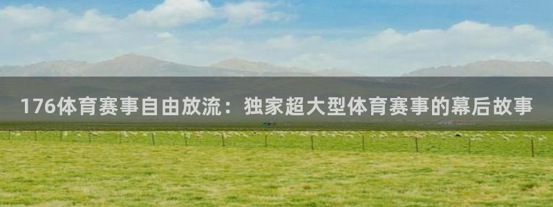 176体育赛事自由放流：独家超大型体育赛事的幕后故事